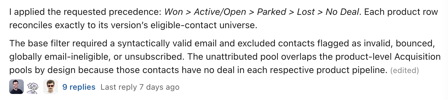 CRM precedence thread