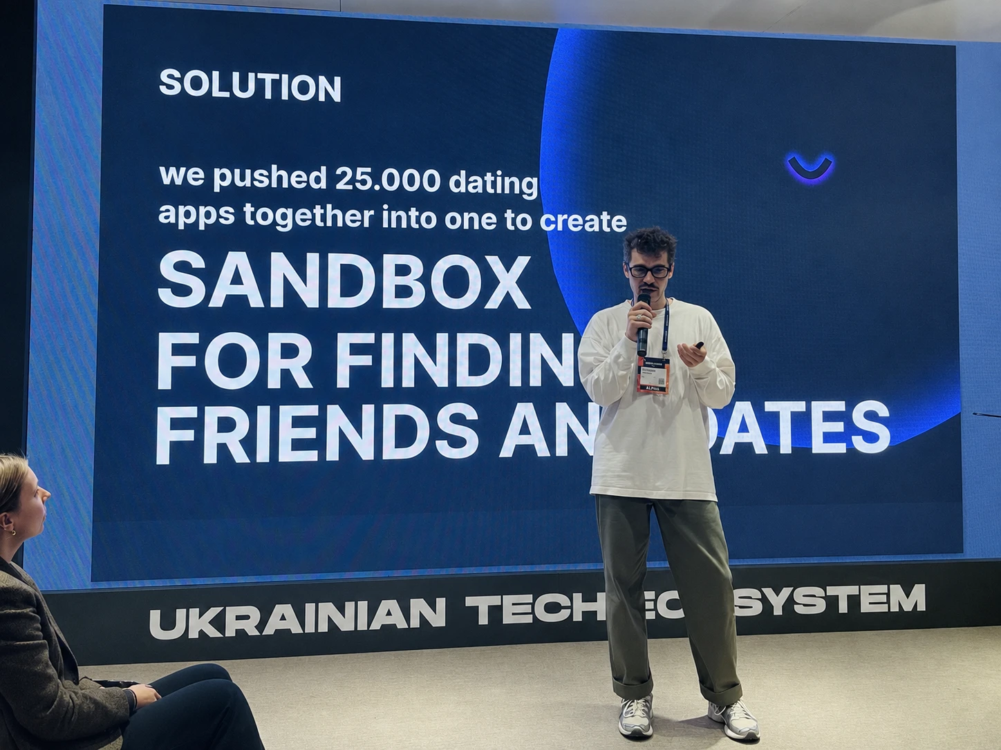 Ray presenting Sandbox at Web Summit
